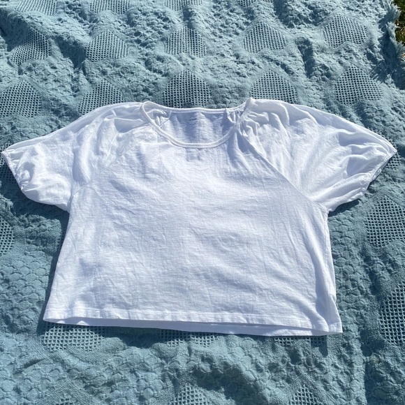 NWOT Aerie Bubble Sleeve T Shirt - Picture 5 of 11